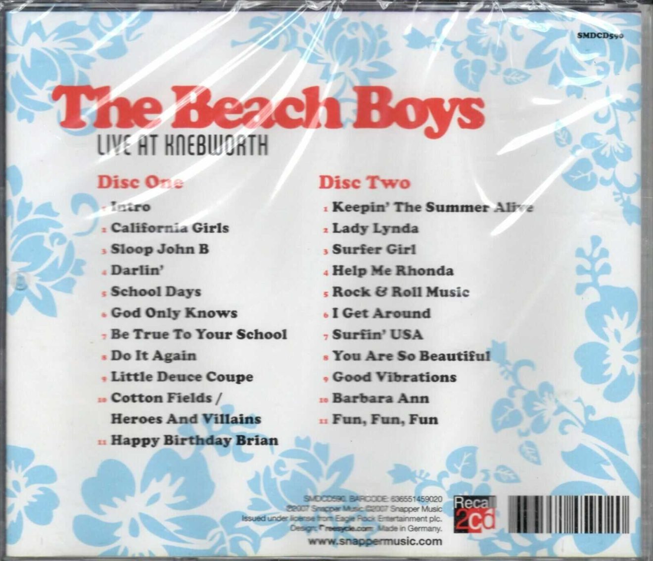 Beachboys - Live At Knebworth - CD - Brand New - CD Greeting, LLC